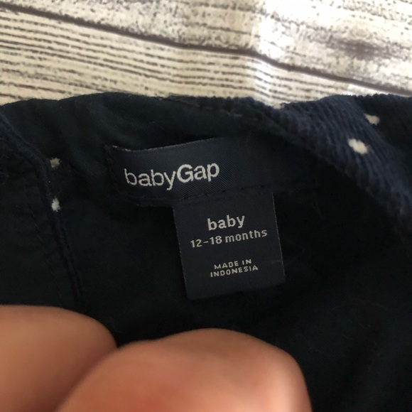 Baby Gap Navy corduroy polka dots dress - Picture 5 of 5
